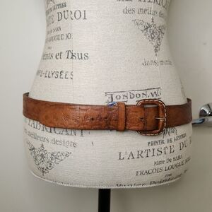 Vintage hand tooled Leather Belt